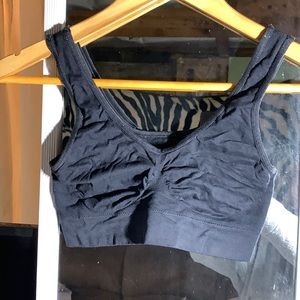 Black, sports bra, good condition.